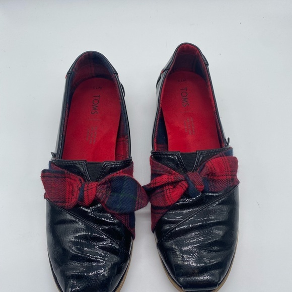 Toms Alpargata Bow Slip-on In Black Plaid
Fabric. Size 7.5 - Picture 2 of 13